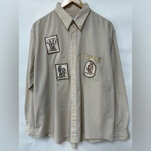 Las Olas Animal Patch African Safari Shirt
